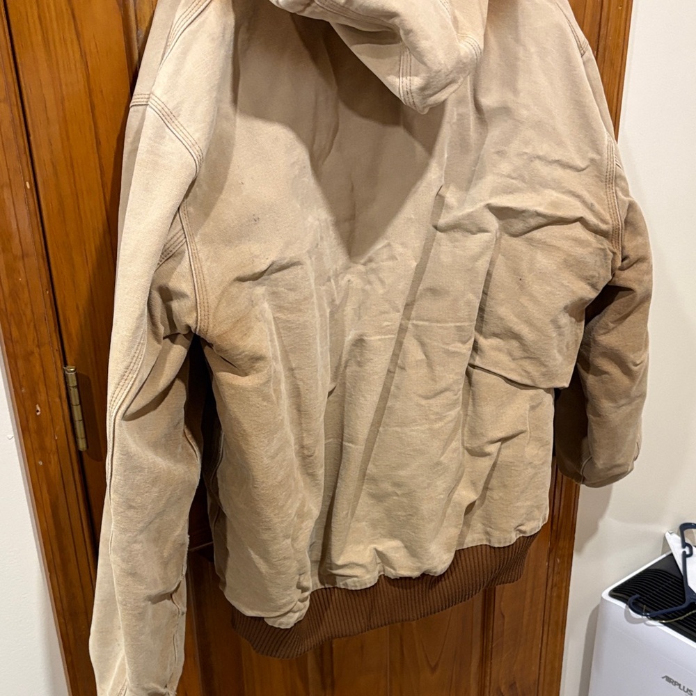Carhartt Men's Tan Hooded Jacket 2XL Tall - Picture 6 of 9
